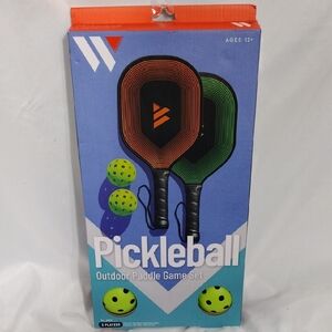 NIB Wildside Pickleball Outdoor Paddle Game Set 2 Players With 2 Paddles/Balls
